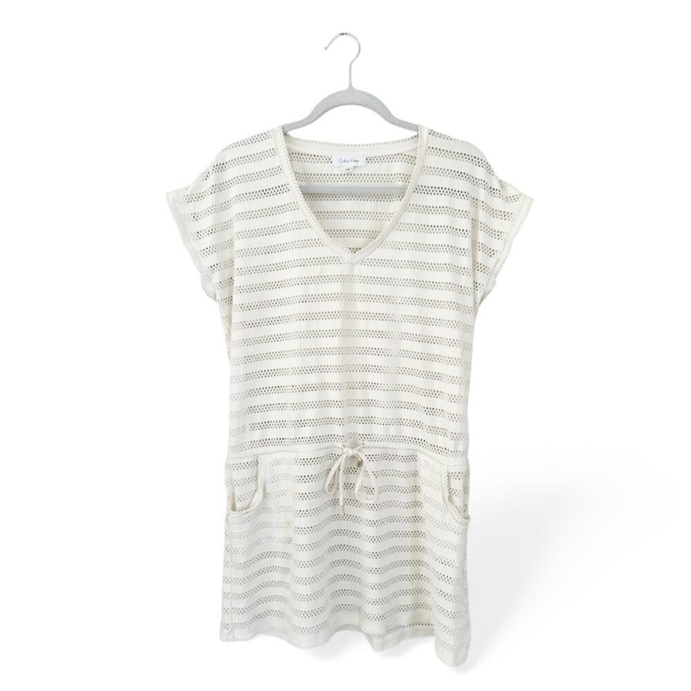 Calvin Klein Ivory Swim Coverup Tunic Size S/M EUC